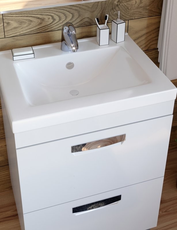 Тумба с раковиной Vigo Plaza Plaza 60 2 ящика