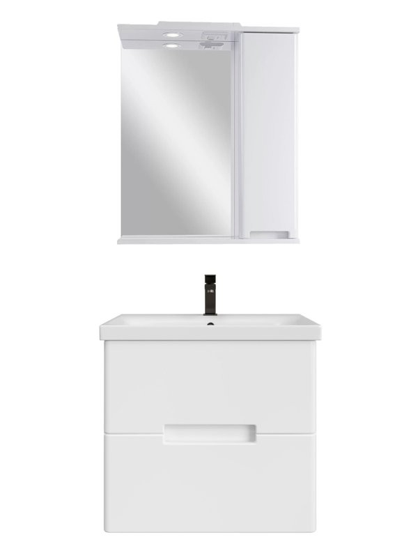 Мебель для ванной комнаты SanStar Ориана 50 подвесная, раковина Cersanit Moduo 50