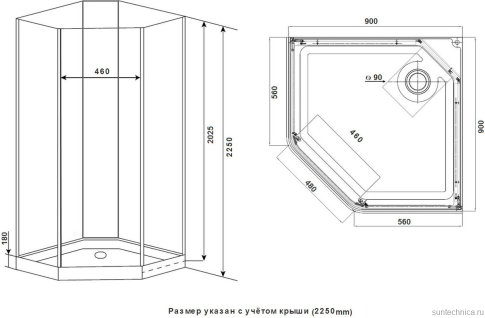 Душевая кабина Timo Premium ILMA 709 без крыши