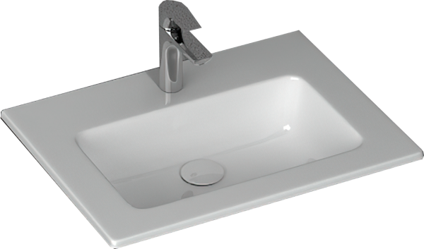 Мебельная раковина Allen Brau Fantasy Flat 62x47, без перелива, белая