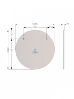 Зеркало круглое Alavann Rondo 100 ALV0111001 с подсветкой