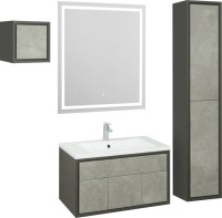 Мебель для ванной комнаты AQUATON Уэльс Уэльс 80 графит Мебель для ванной комнаты AQUATON Уэльс Уэльс 80 графит