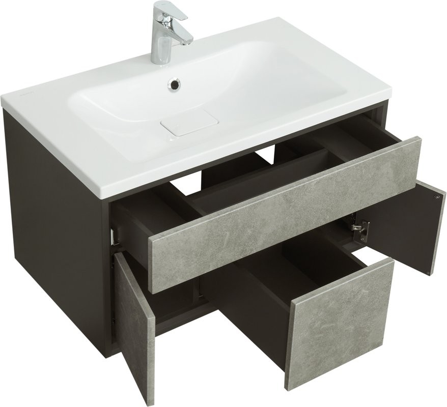 Мебель для ванной комнаты AQUATON Уэльс Уэльс 80 графит