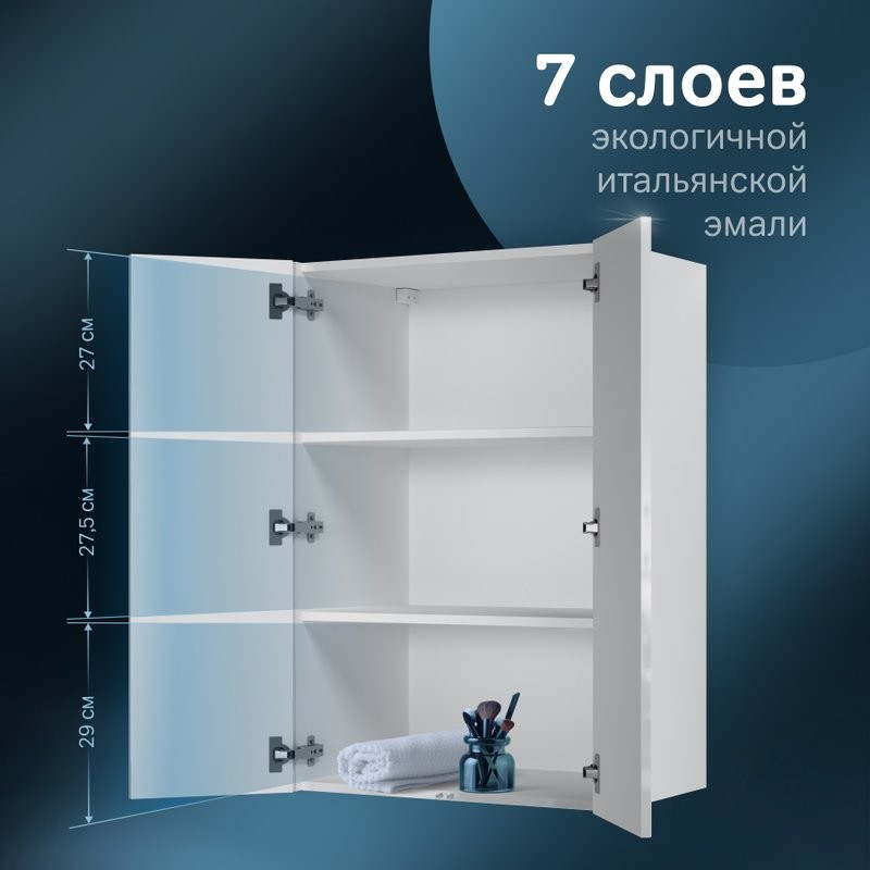 Шкаф в ванную AM.PM Func 90х60 подвесной, глянцевый белый