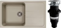 Комплект Мойка Florentina Специя 860 грей + Измельчитель Bone Crusher BC 810-SL Slim Line