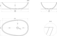 Накладная раковина Salini Paola 1101101G