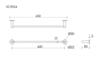 Держатель для полотенец Sancos Base SC9024MB матовый черный Держатель для полотенец Sancos Base SC9024MB матовый черный