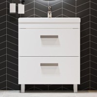 Тумба с раковиной Velvex Orlando 70 белая матовая