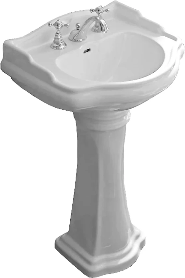 Раковина Kerasan Retro 104701D 73 см, 3 отв., с пьедесталом