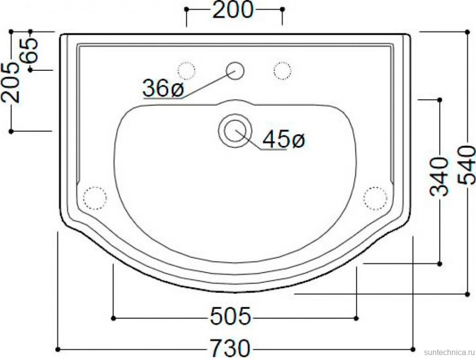 Раковина Kerasan Retro 104701D 73 см, 3 отв., с пьедесталом