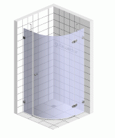 Душевой уголок Bravat Blackline BS090.1110A 90х90х195