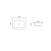 Тумба с раковиной Misty Мираж 60 подвесная, белый глянец