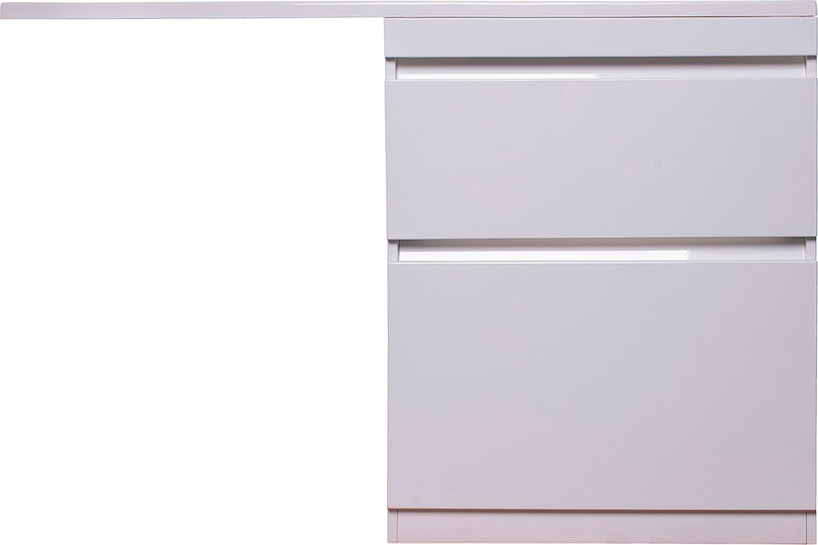 Тумба с раковиной Style Line Даллас 130 Люкс Plus напольная, белая, эмаль R