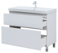 Тумба под раковину Aquanet Вега 100 985x460x790 напольная белый глянец