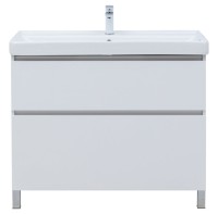 Тумба под раковину Aquanet Вега 100 985x460x790 напольная белый глянец