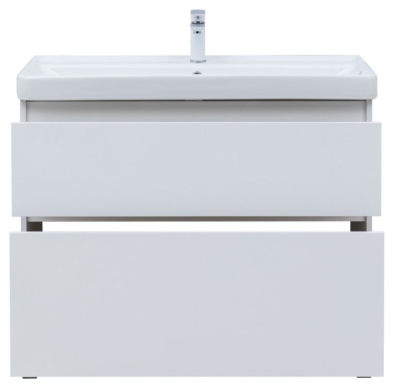 Тумба под раковину Aquanet Вега 100 985x460x790 напольная белый глянец
