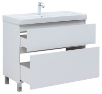 Тумба под раковину Aquanet Вега 100 985x460x790 напольная белый глянец