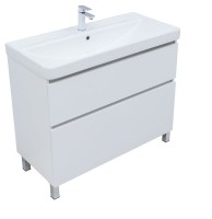 Тумба под раковину Aquanet Вега 100 985x460x790 напольная белый глянец
