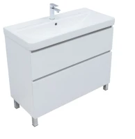 Тумба под раковину Aquanet Вега 100 985x460x790 напольная белый глянец Тумба под раковину Aquanet Вега 100 985x460x790 напольная белый глянец