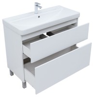 Тумба под раковину Aquanet Вега 100 985x460x790 напольная белый глянец