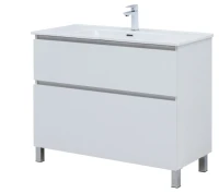 Тумба под раковину Aquanet Вега 100 985x460x790 напольная белый глянец Тумба под раковину Aquanet Вега 100 985x460x790 напольная белый глянец