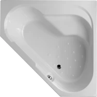Акриловая ванна Jacob Delafon Bain-Douche R 145x145 см, угловая, правая, пристенная, белая, пятиугольная, с каркасом, с сиденьем