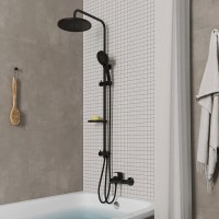 Душевая стойка Milardo Ideal Spa ILSBL3FM76 черный матовый
