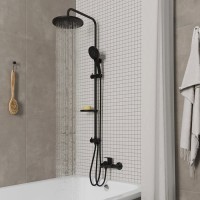 Душевая стойка Milardo Ideal Spa ILSBL3FM76 черный матовый