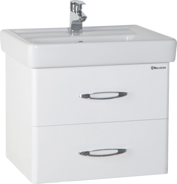 Тумба с раковиной Bellezza Джела 60 подвесная, 2 ящика