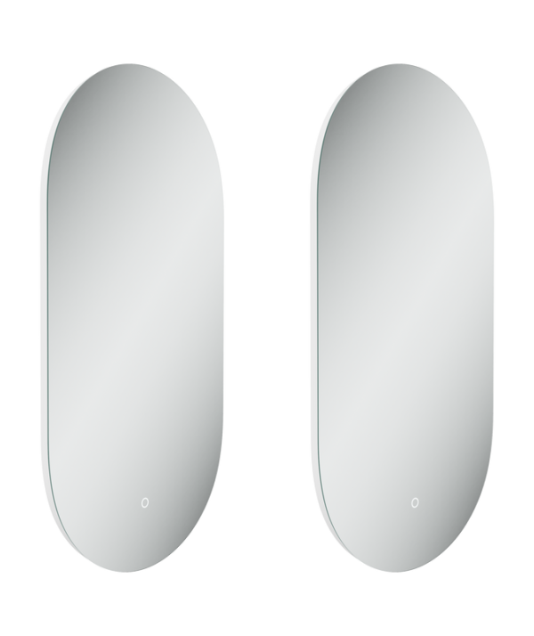 Зеркало Sancos Oval 45 OV45C с фоновой подсветкой, набор 2 шт