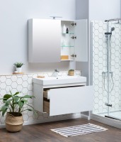 Зеркало-шкаф Aquanet Йорк 100 белое Зеркало-шкаф Aquanet Йорк 100 белое