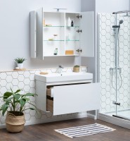 Зеркало-шкаф Aquanet Йорк 100 белое Зеркало-шкаф Aquanet Йорк 100 белое