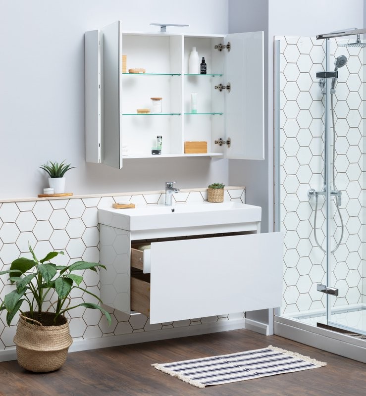 Зеркало-шкаф Aquanet Йорк 100 белое