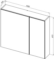 Зеркало-шкаф Aquanet Йорк 100 белое Зеркало-шкаф Aquanet Йорк 100 белое
