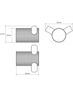 Крючок Bemeta Glacera 175106030 полированная медь, на шурупах