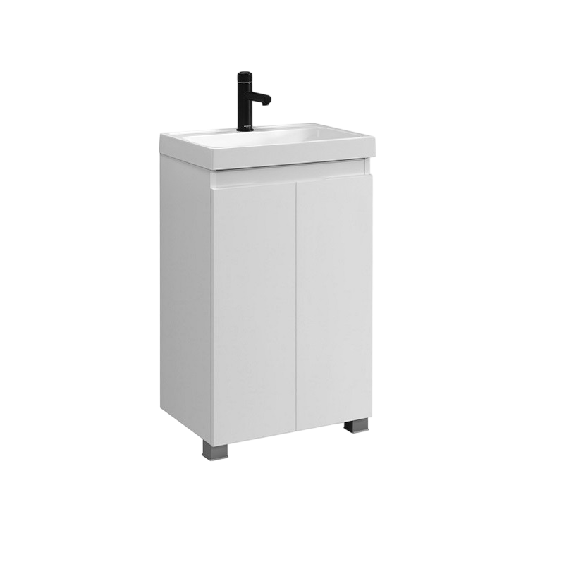 Тумба с раковиной Belux Бостон 50 напольная, белая глянцевая