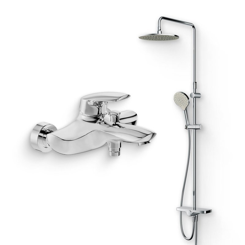 Душевой комплект Смеситель AM.PM Bliss L + Стойка Like