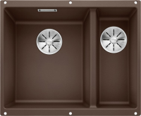 Комплект Мойка Blanco Subline 340/160-U кофе, левая + Смеситель Grohe Minta 3291800E хром