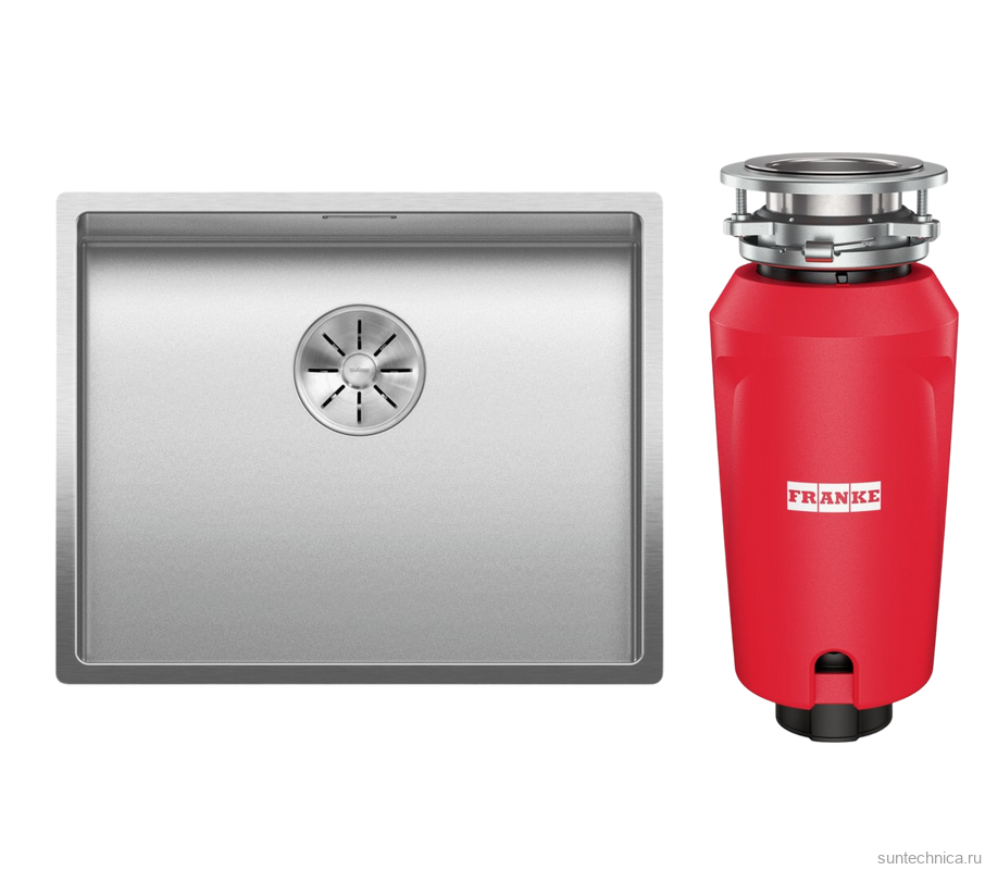 Комплект Мойка Blanco Claron 500-U матовая + Измельчитель Franke