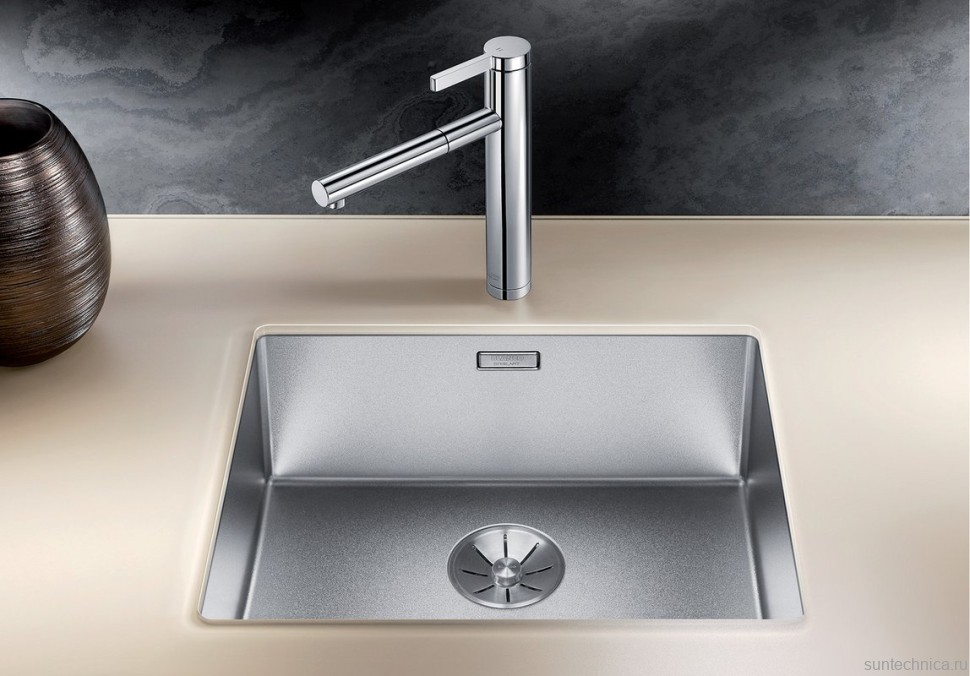 Комплект Мойка Blanco Claron 500-U матовая + Измельчитель Franke