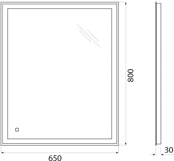 Зеркало BelBagno SPC-GRT-650-800-LED-TCH