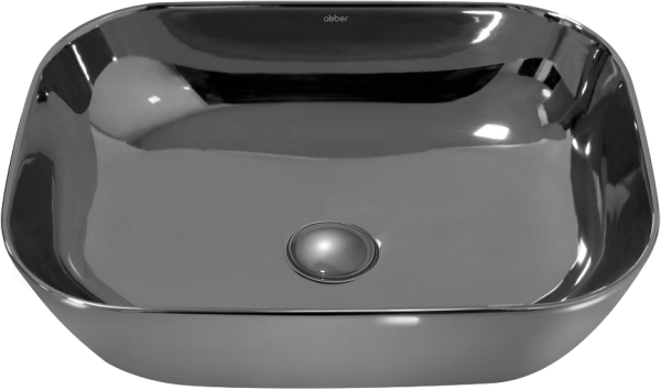 Накладная раковина Abber Rechteck AC2200GS серебро