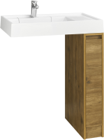 Тумба под раковину без столешницы AQUATON Лондри 20 дуб рустикальный, фасад дуб рустикальный