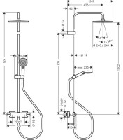 Душевая стойка Hansgrohe Vernis Shape Showerpipe 240 26427670 черный матовый
