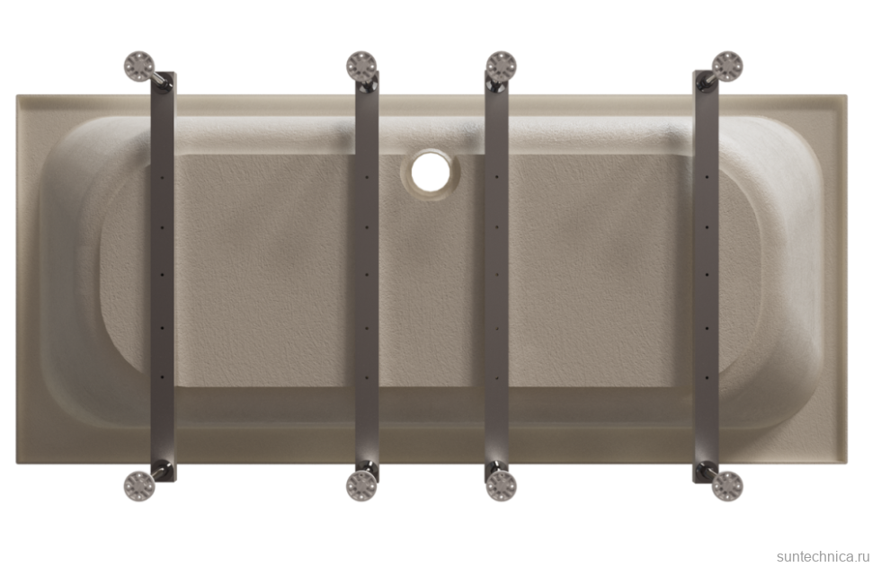 Акриловая ванна Radomir Прованс Ангосто 180x80 см, встраиваемая, белая, на ножках