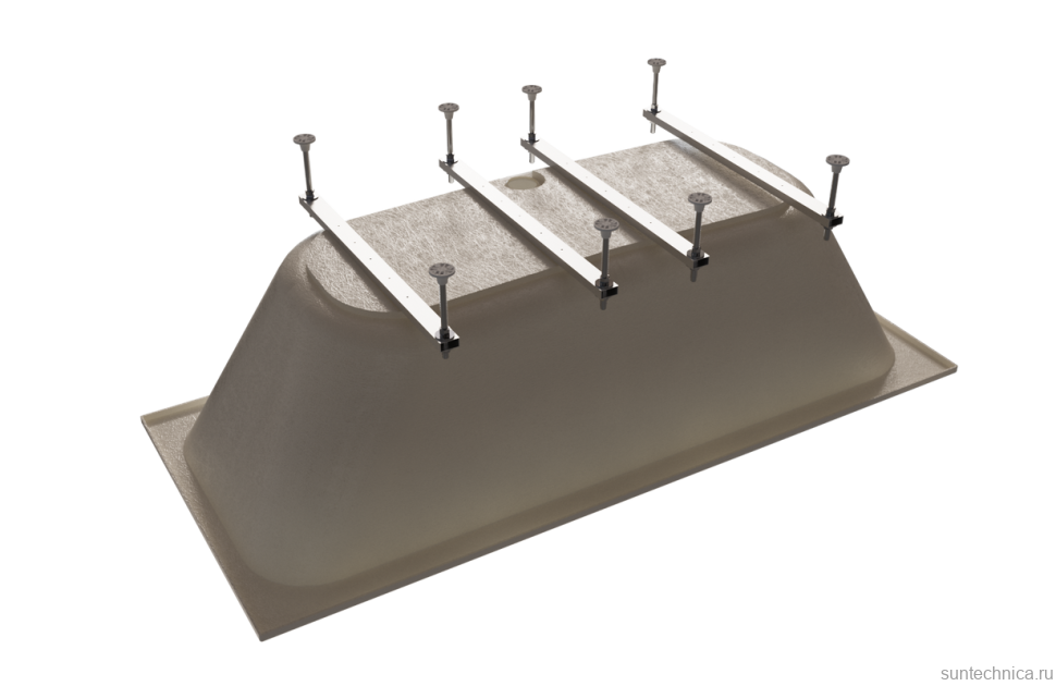 Акриловая ванна Radomir Прованс Ангосто 180x80 см, встраиваемая, белая, на ножках