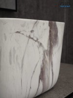 Накладная раковина GID Creativo Mnc9301 38 под матовый камень, квадратная, фаянс