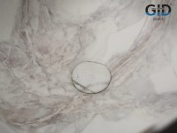 Накладная раковина GID Creativo Mnc9301 38 под матовый камень, квадратная, фаянс