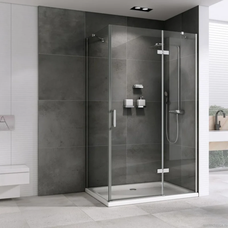 Душевой уголок Abber Zart AG08090-S71 90х70, профиль хром, стекло прозрачное