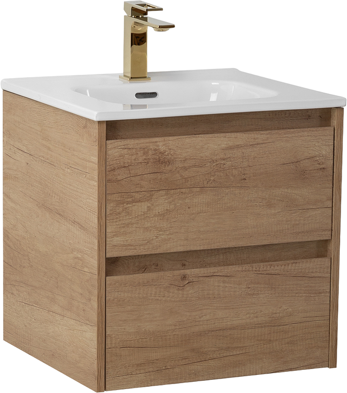 Тумба с раковиной BelBagno Kraft 50 подвесная, rovere nebrasca nature